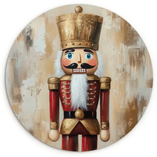 Kerst - Poppetje - Abstract Wandcirkel kunststof plaat 5mm dik klein -3d