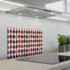 Vintage - Retro - Kleurrijk keuken achterwand spatscherm klein 900 -3d_schuin