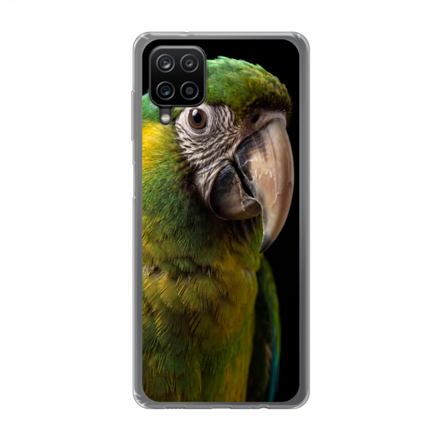 Ara - Portret - Groen Telefoonhoesje Samsung Galaxy A12 klein -3d