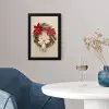 Deurkrans - Strik - Kerst - Rood - Groen fotolijst zwart zonder passe partout klein -sfeer4