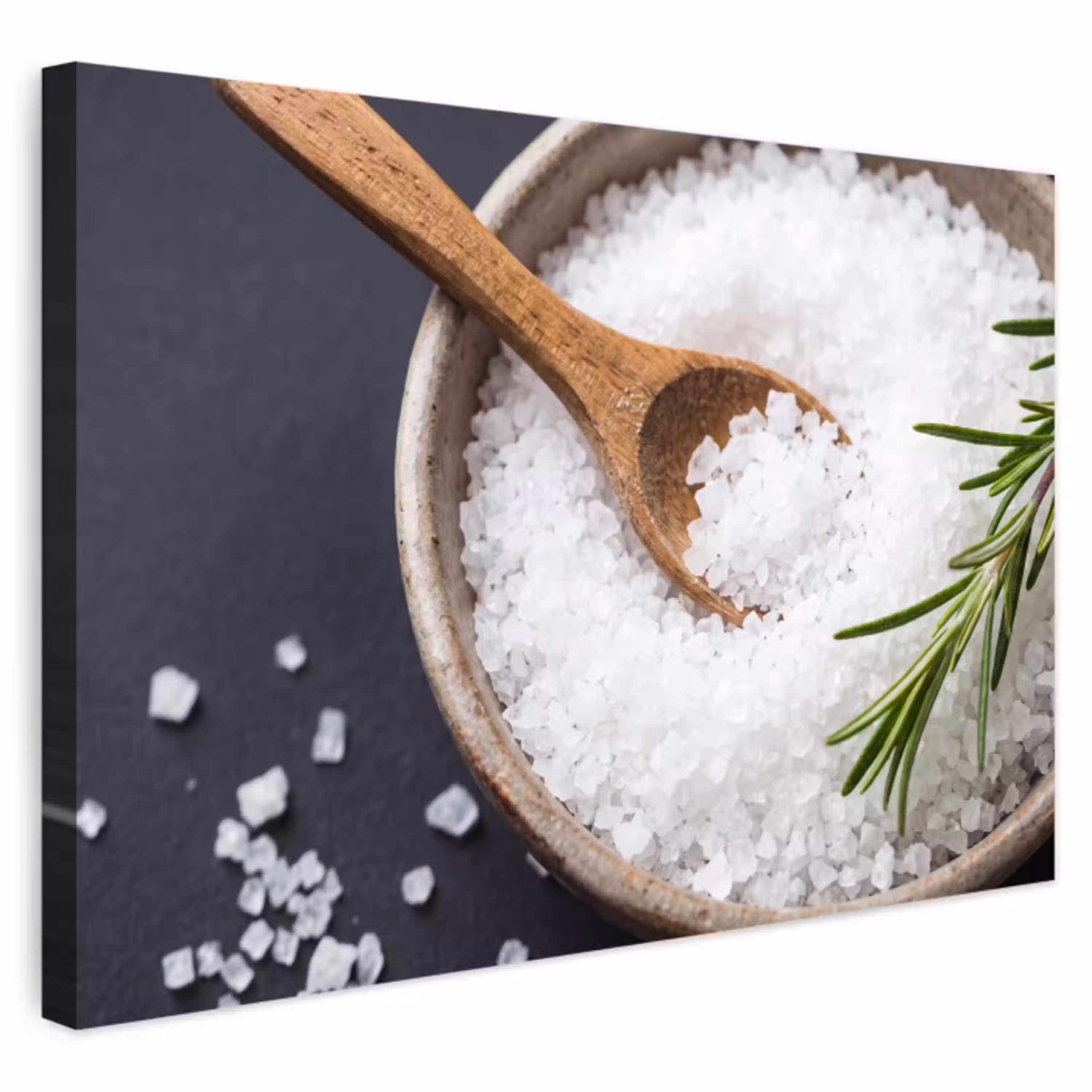 Zout - Kom - Eten Tuinposter op houten frame 2 cm dik klein -3d
