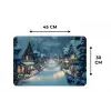 Kerstdorp - Kerst - Sneeuw - Winter Placemat vinyl groot -specs