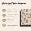 Blok - Patroon - Bruin Inductie beschermer vinyl 3mm middel 274 -tsfeer2_DE