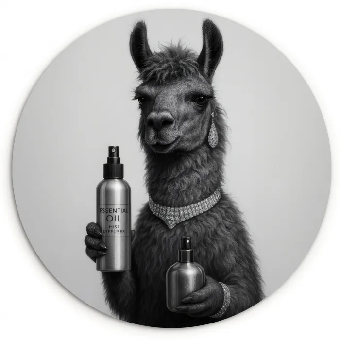 Lama - Flessen - Zwart - Wit Wandcirkel kunststof plaat 5mm dik klein -3d