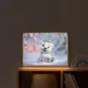 Ijsbeerwelp - Sneeuw - Lichtjes - Kroon Light Box met batterij (Wandlamp kind) middel -sfeer1_kind