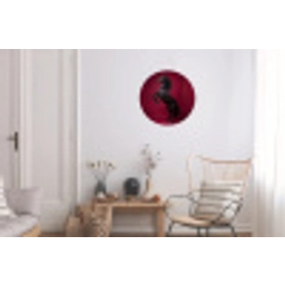 Hengst - Steigert - Rood Wandcirkel aluminium klein -woonkamer