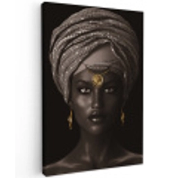 Vrouw - Afrikaans - Goud canvas 2cm klein -z3d