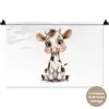 Koe - Baby dier - Boerderij dieren Wandkleed katoen klein -t3d_DE