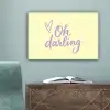 Oh darling - Geel - Hart canvas 2cm klein -sfeer4