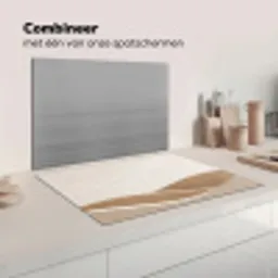 Abstract - Golven - Modern - Beige Inductie beschermer vinyl 3mm klein -wsfeer7_website