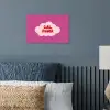 Girl power - Wolk - Roze poster papier klein -sfeer2