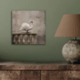 Zwaan - Elegant - Dieren - Wit aluminium wit klein -sfeer2