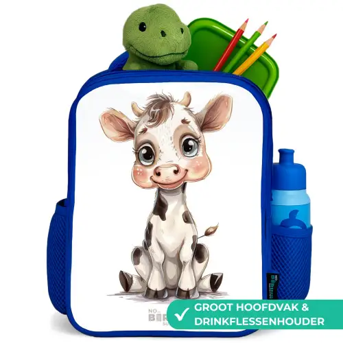 Baby koe Kinderrugzak - Blauw middel -inhoud_NL