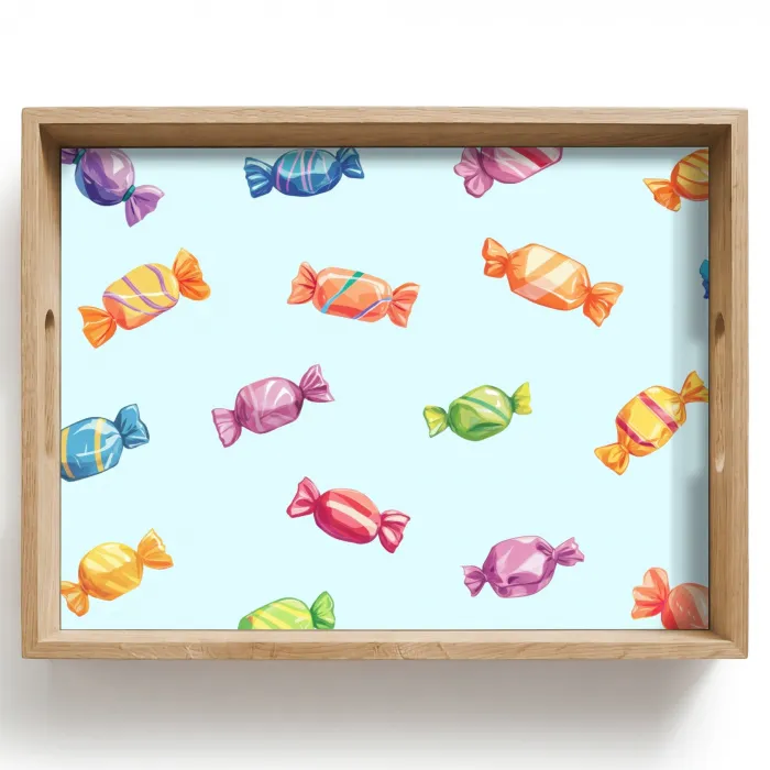 Blauw - Patroon - Snoep Dienblad Rechthoek middel -z3d_shopping