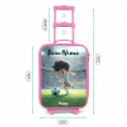 Jongen - Stadion - Voetbal - Zonlicht Kinderkoffer - Roze klein -productfoto_formaten