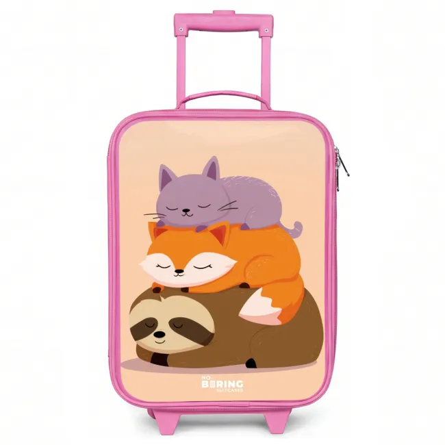Kids’ Suitcase - Pink - Animals - Sleep - Together
