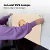 Koekje - Kruimels - beige Inductie beschemer met haakjes klein -ky-ophangen-nl