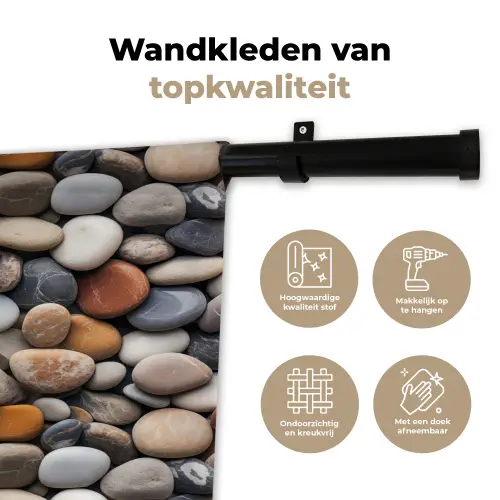 Rust - Zachte - Kleuren - Stenen Wandkleed katoen klein 269 -sfeer2