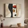 Gezicht - Abstract - Kunst - Vormen Textielframe zwart klein -sfeer3