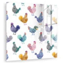 Kippen -Aquarel - Kleurrijk plexiglas 5mm klein 11 -zzzproduct_nieuw