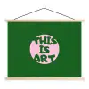 Cirkel - Roze - Tekst - Art textielposter latten blank klein -3d