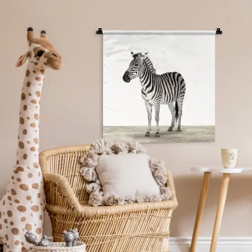 Zebra - Meisjes - Dieren - Kinderen - Jongens Wandkleed katoen klein -wsfeer5_kind
