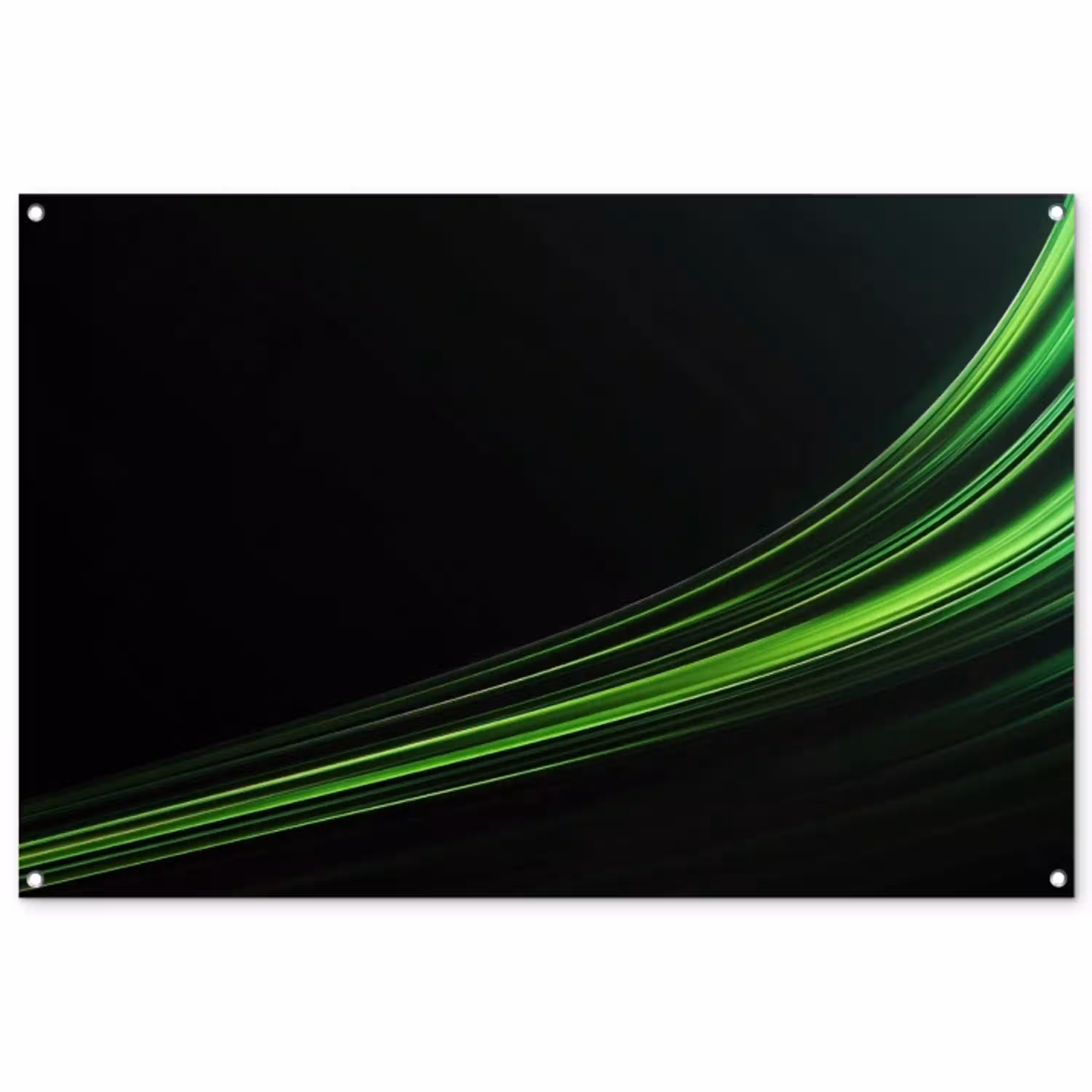 Gaming - Lijnen - Boog - Groen tuinposter los doek groot -3d