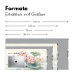Aquarel - Lotusbloemen - Kleurrijk Muismat XXL klein -ysfeer5_duits
