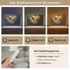 Specerijen - Mix - Hartvorm - Zwart Light Box met kabel (Tafellamp) klein -USP_lichtkleurNL