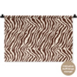 Zebra - Patroon - Zwart - Wit Wandkleed katoen klein 269 -t3d_DE