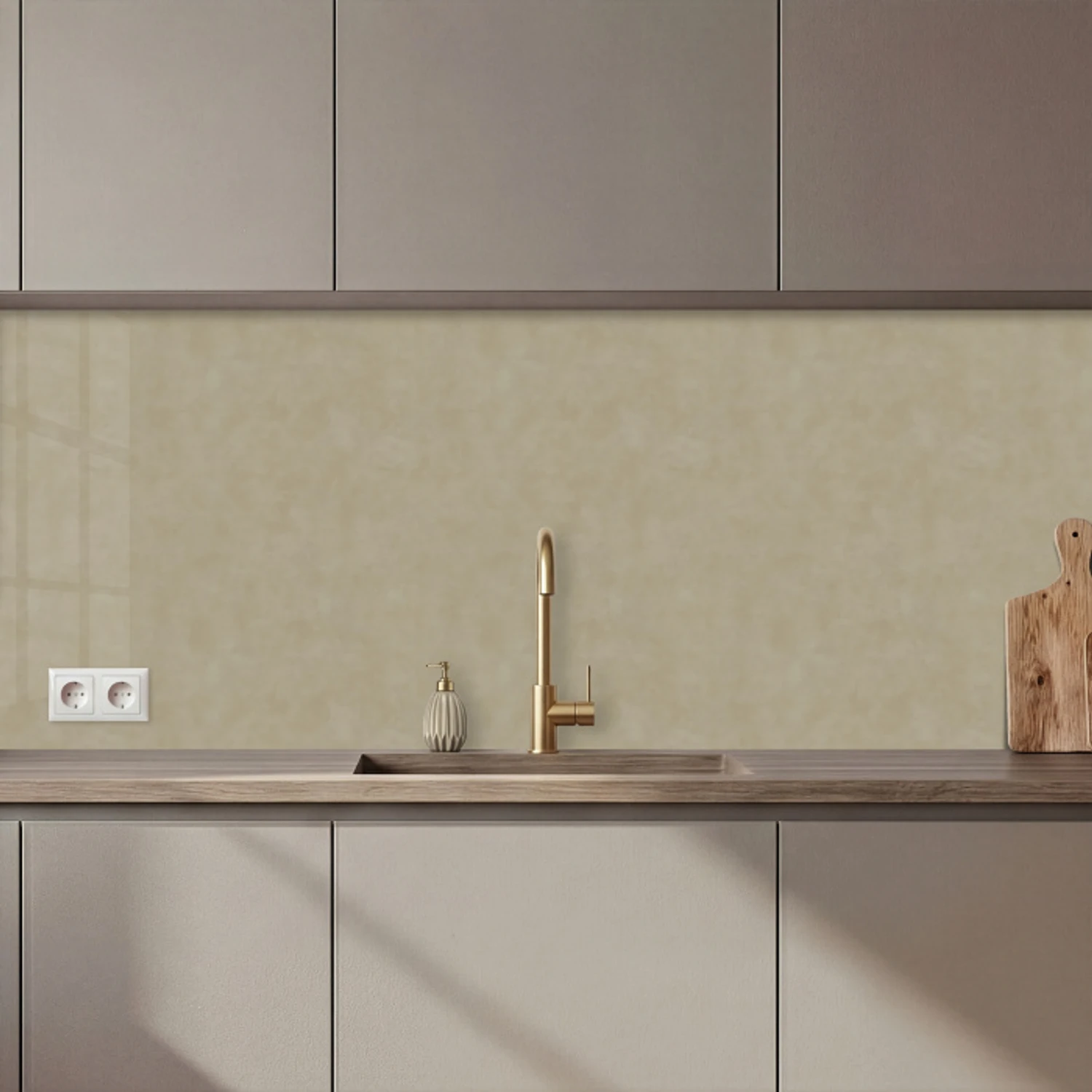 Taupekleur - Gewolkt textuur - Natuurlijk keuken achterwand 2 middel 871 zz_3dshopping