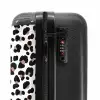 Zwarte vlekken met witte achtergrond NBS - Handbagage koffer - Kinderen Unisex middel -slot