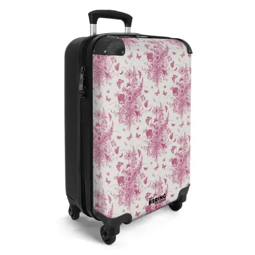 Klassiek boeket patroon roze NBS - Handbagage koffer - Kinderen Unisex middel -productfoto_3d