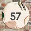 Abstract - Stippen - Traditioneel Naambord Rond klein -sfeer2