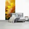 Zonnebloem - Close up - Geel - Quote fotobehang vinyl groot -slaapkamer