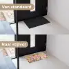 Vlinders - Oranje - Bloemen Deurmat klein -voor-na_NL