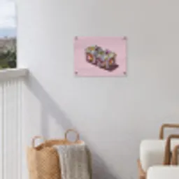 Sushi - Rolletjes - Steentjes - Kleurrijk tuinposter los doek klein -sfeer8