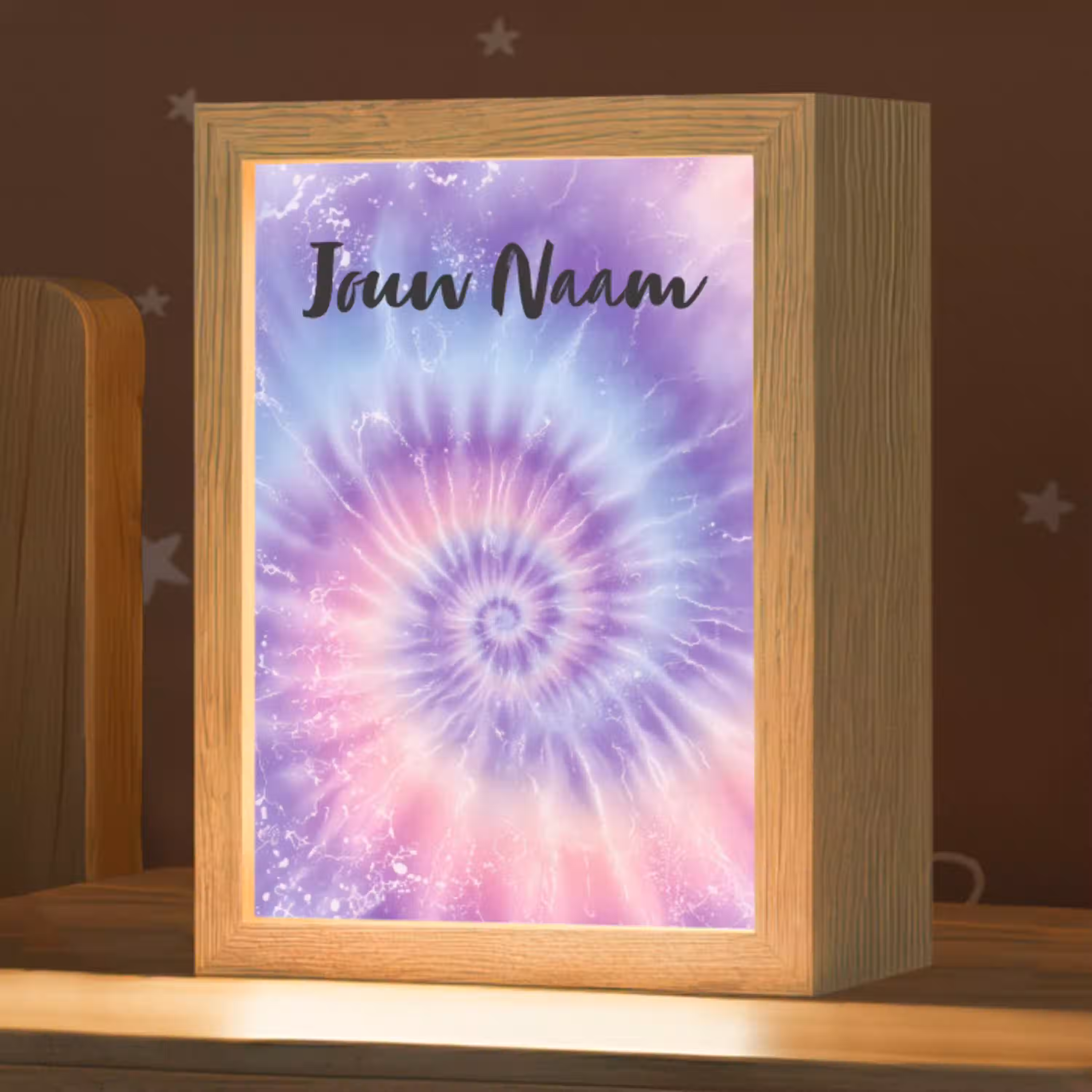 Pastel - Paars - Spiraal - Marmer Light Box met kabel (Kinderlampje) klein -zzz_3d_website