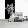 Giraffe - Dier - Zwart - Wit fotobehang vinyl groot -slaapkamer