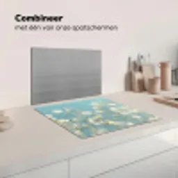 Stengels - Bloemen - Lucht - Wit Inductie beschermer vinyl 3mm middel -wsfeer7_website