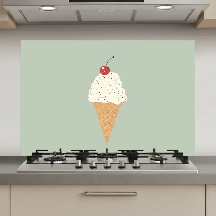 Illustratie - Ijsje - Spikkels - Kers keuken achterwand spatscherm klein -3d_website
