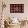 Geruit - Rood - Tekst - Christmas Wandkleed katoen klein -wsfeer5_kind