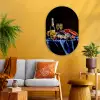 Champagne - Luxe - Oesters Wandcirkel Ovaal Glas middel -sfeer4