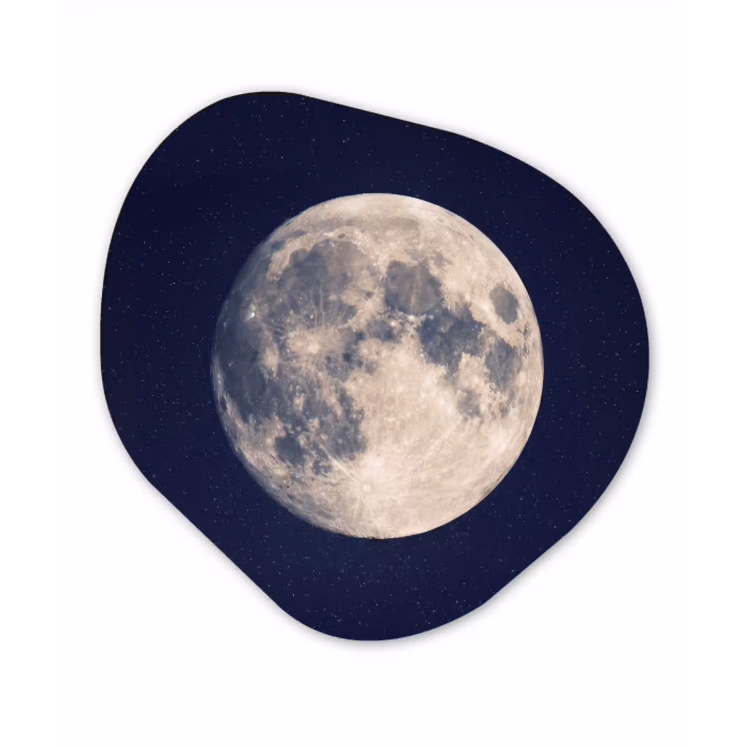 Ruimte - Maan - Kosmos Wandcirkel Organisch Forex 3mm klein -3d
