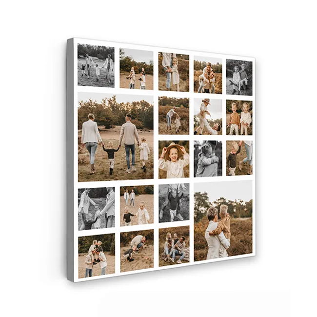 Leinwandcollage – 19 Fotos – Quadratisch