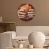 Broodje - Bontjas - Goud Akoestische PET Vilt - Rond klein -sfeer1