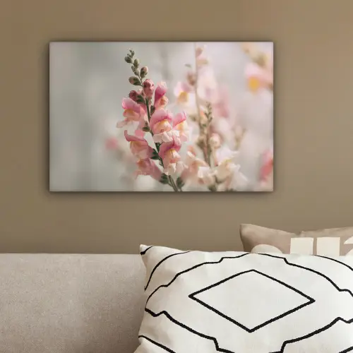 Bloem - Leeuwenbek - Roze - Stengel canvas 2cm klein -sfeer3