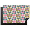 Retro - Kleuren - Patroon - Hartjes Inductie beschermer vinyl 3mm klein 276 -3d