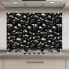 Zwarte - Glans - Stenen keuken achterwand spatscherm klein 900 -3d_website