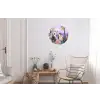 Huizen - Minimalistisch - Palmbomen - Kust Wandcirkel aluminium klein -woonkamer
